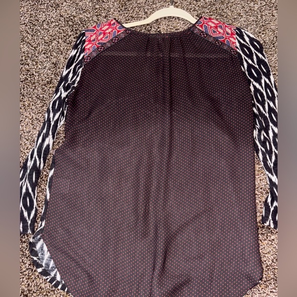 ANTHROPOLOGIE OS • XS 3/4 SLEEVE BOHO TOP • EXCELLENT CONDITION - Picture 6 of 13